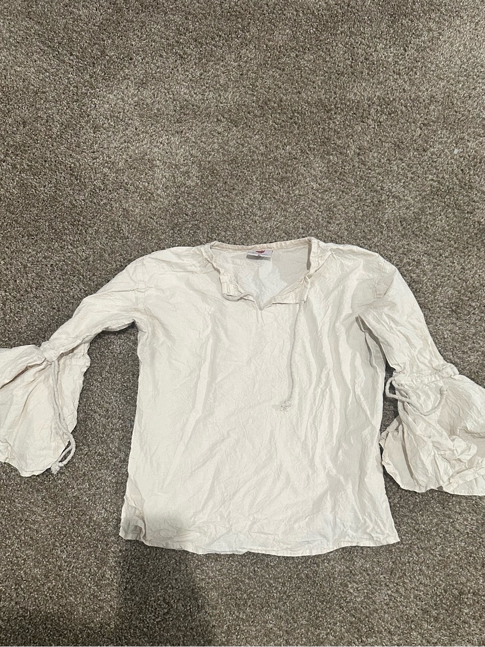 Renaissance V-Neck Ruffle-Sleeve Blouse